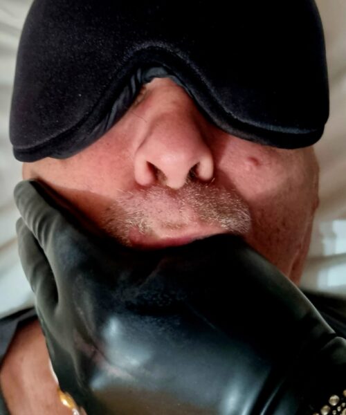 dominatrix session mouth play blindfold